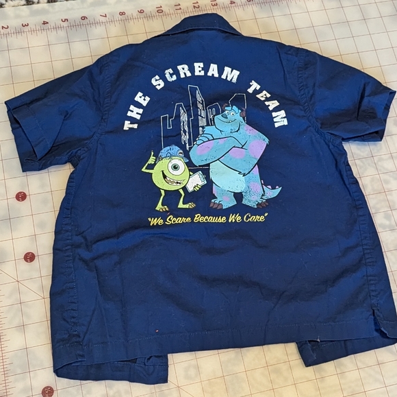 Pixar Our Universe BoxLunch Monster's Inc mechanic's shirt boys 4t - Picture 1 of 4